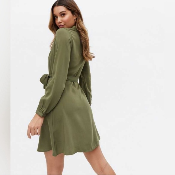 Zara belted satin effect mini dress - Picture 2 of 9